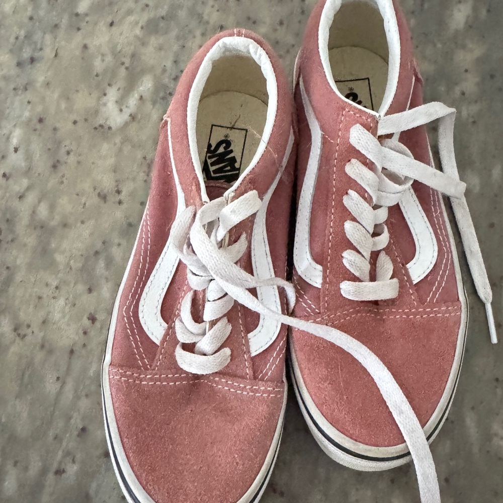 Vans Rose and White Kids Sneakers